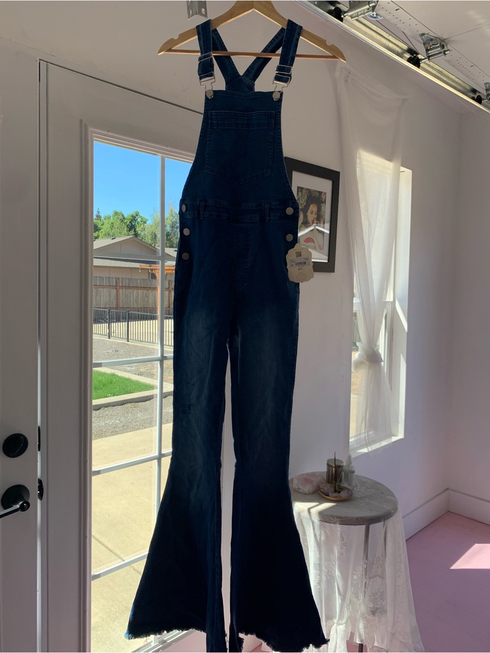 Altar’d State Dark Blue Women's Denim Overalls Jeans